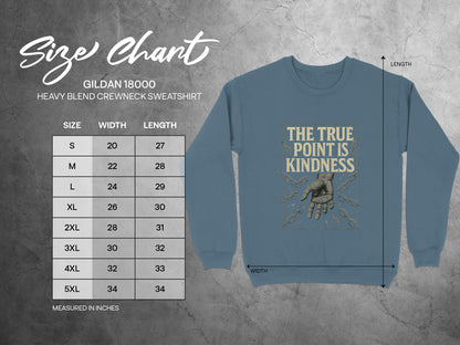 The True Point Is Kindness Graphic Crewneck Sweatshirt product