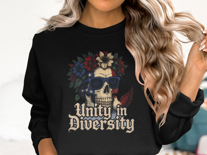 Unity in Diversity Skull Graphic Sweatshirt product type