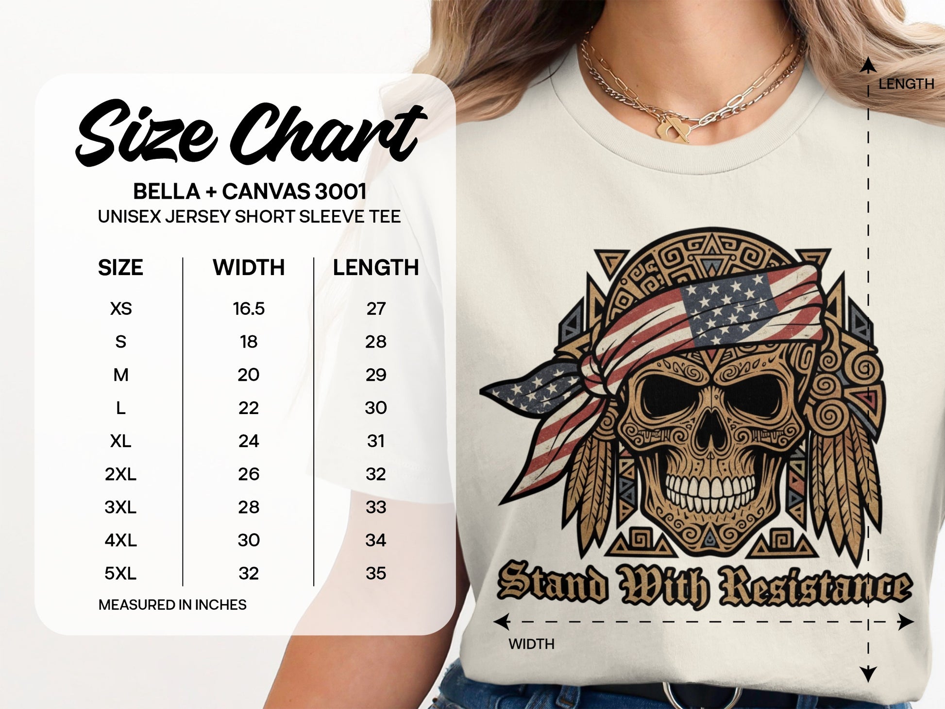 Stand With Resistance Graphic Skull T-Shirt