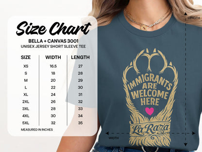 Immigrants Are Welcome Here La Raza Unisex Jersey Tee