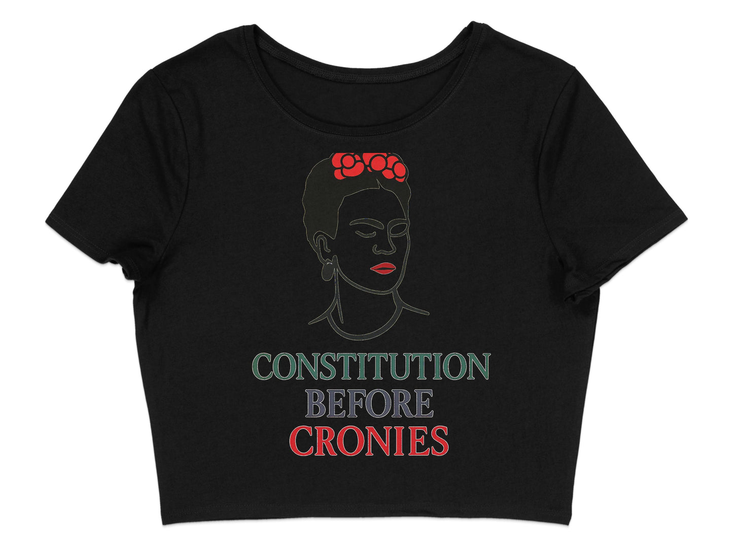 Constitution Before Cronies Graphic Crop Top product