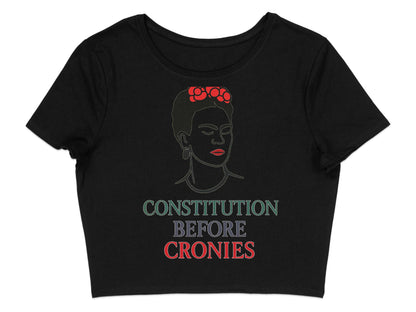 Constitution Before Cronies Graphic Crop Top product