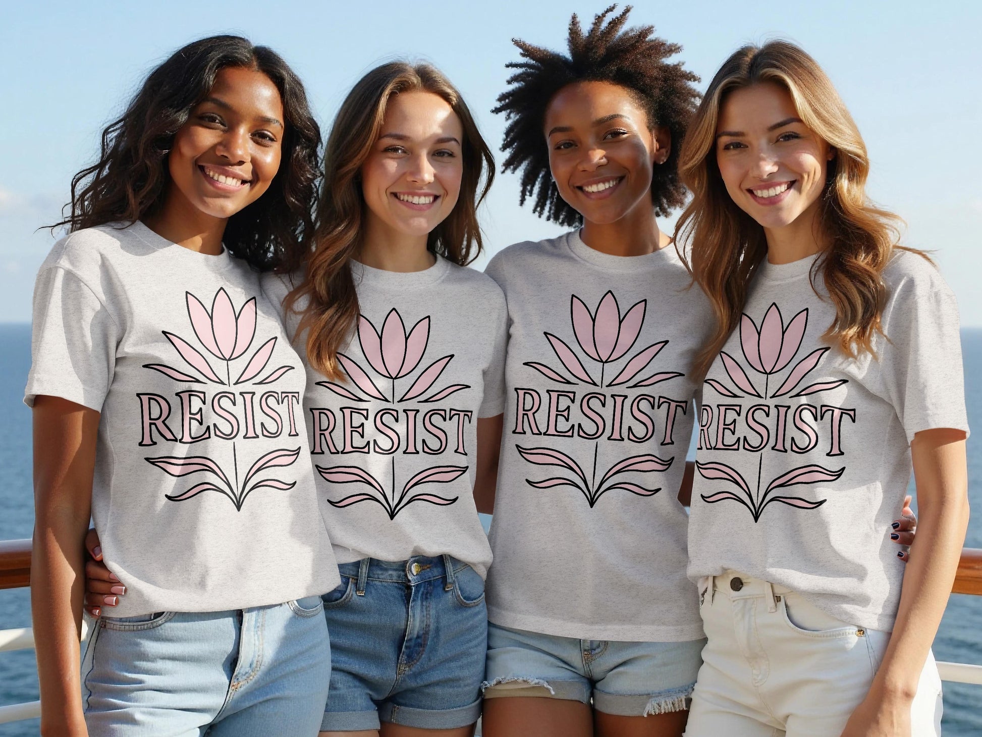 Resist Floral Graphic Tee product