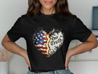 Patriotic Heart One Truth Graphic T-shirt product