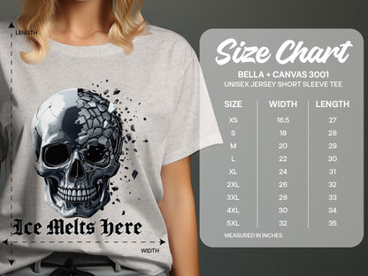 Ice Melts Here Skull Graphic Shirt product type