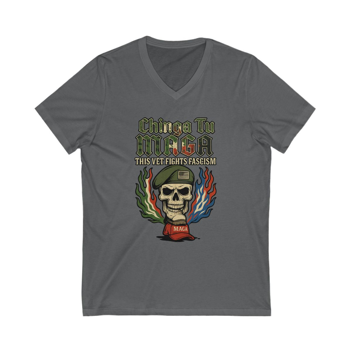 Chinga Tu MAGA This Vet Fights Fascism T-shirt product