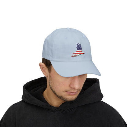 4th of July Classic Cap with American Flag Design, Patriotic Cap, Adjustable Hat, Gift for Dad, Summer Accessory, Independence Day