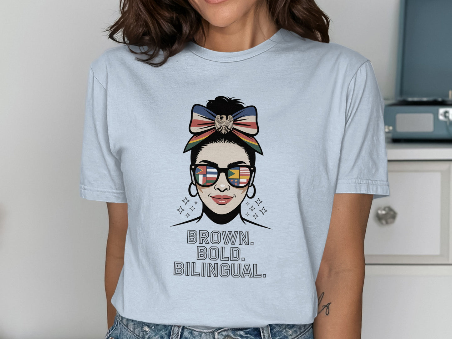 Brown Bold Bilingual Graphic Tee Shirt product type