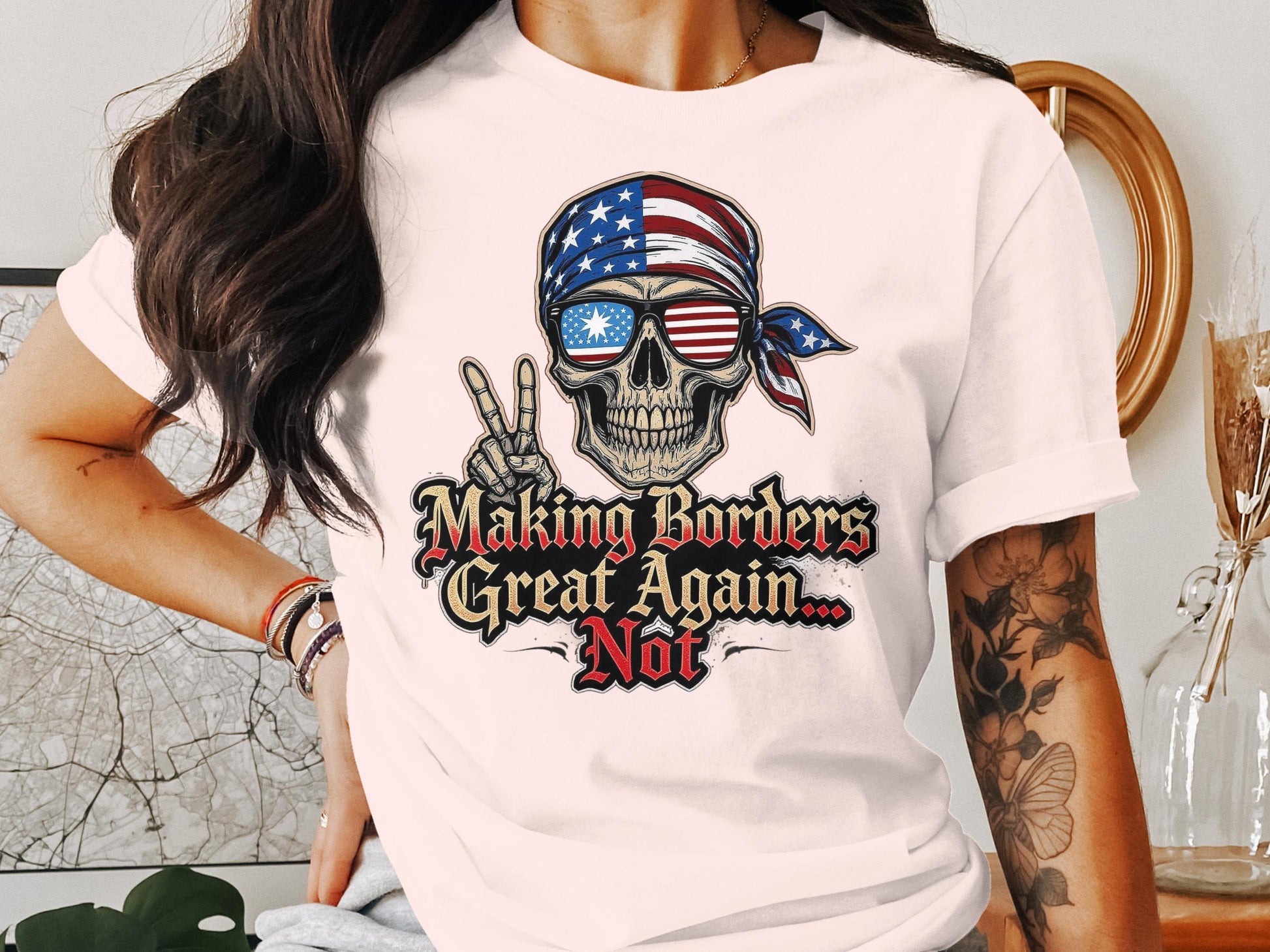 Making Borders Great Again Not Skull T-shirt product