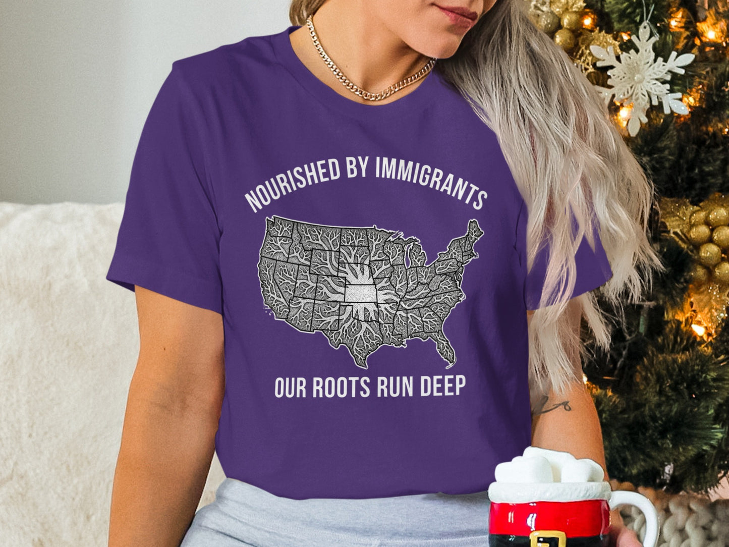 Nourished By Immigrants Our Roots Run Deep Shirt