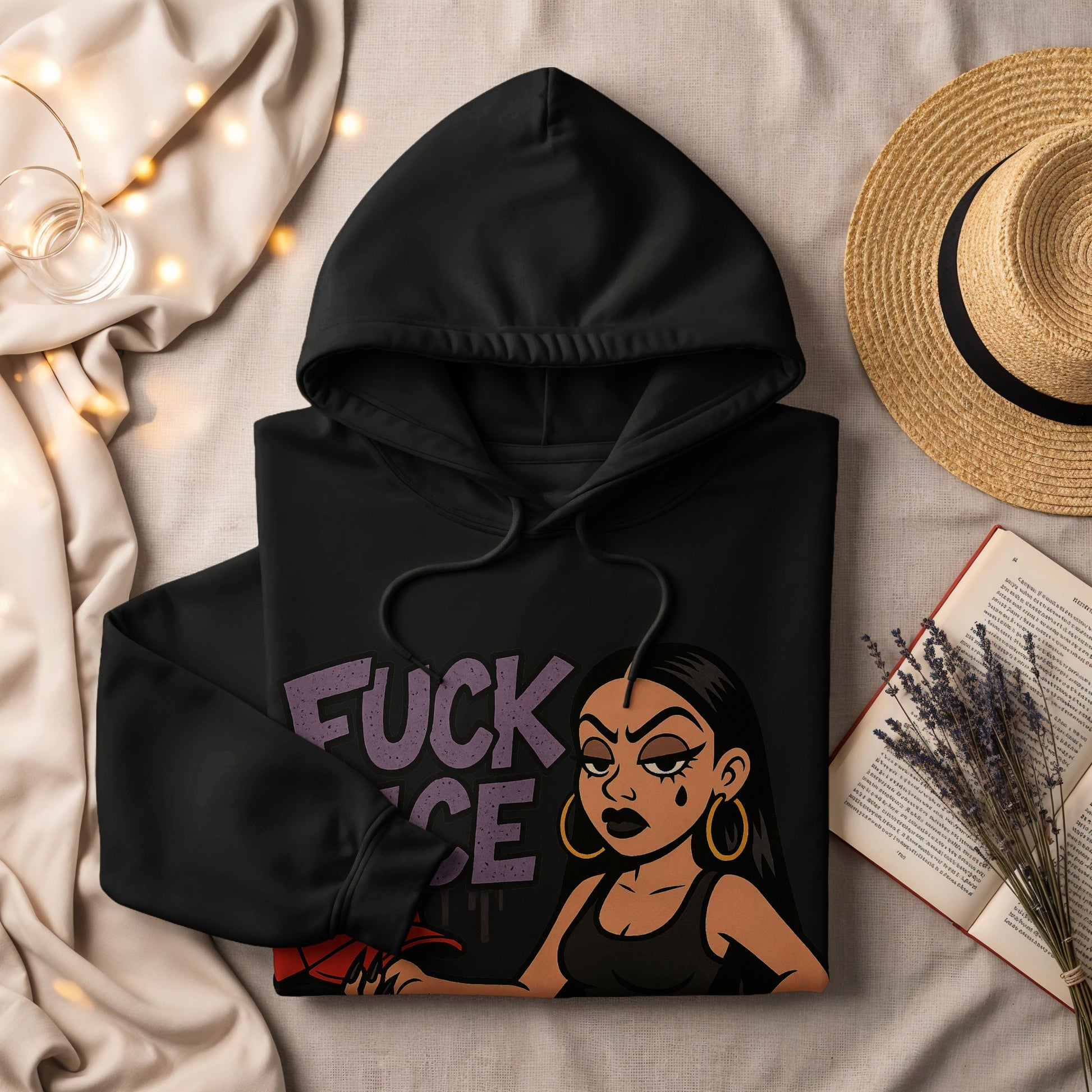 Edgy Attitude Graphic Hoodie Bold Statement Product