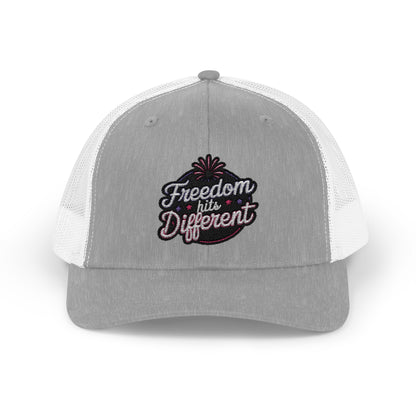 Freedom Hits Different Snapback Trucker Cap - Stylish Sportswear for Summer Activities