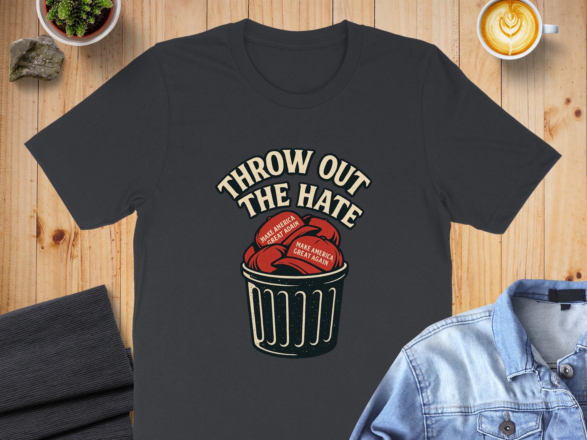 Throw Out The Hate Creative T-Shirt Design product