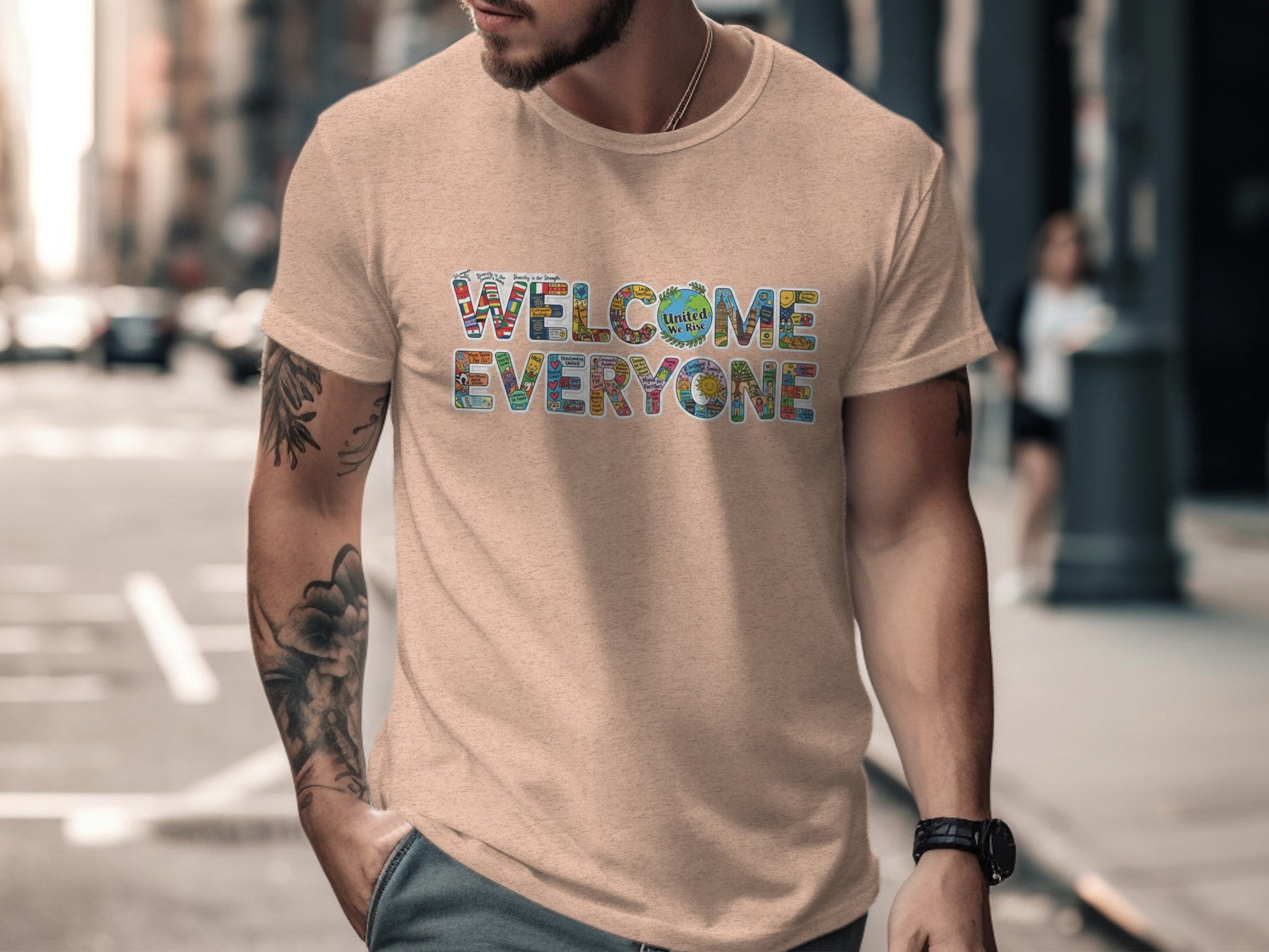 Welcome Everyone Graphic T-Shirt for Casual Wear