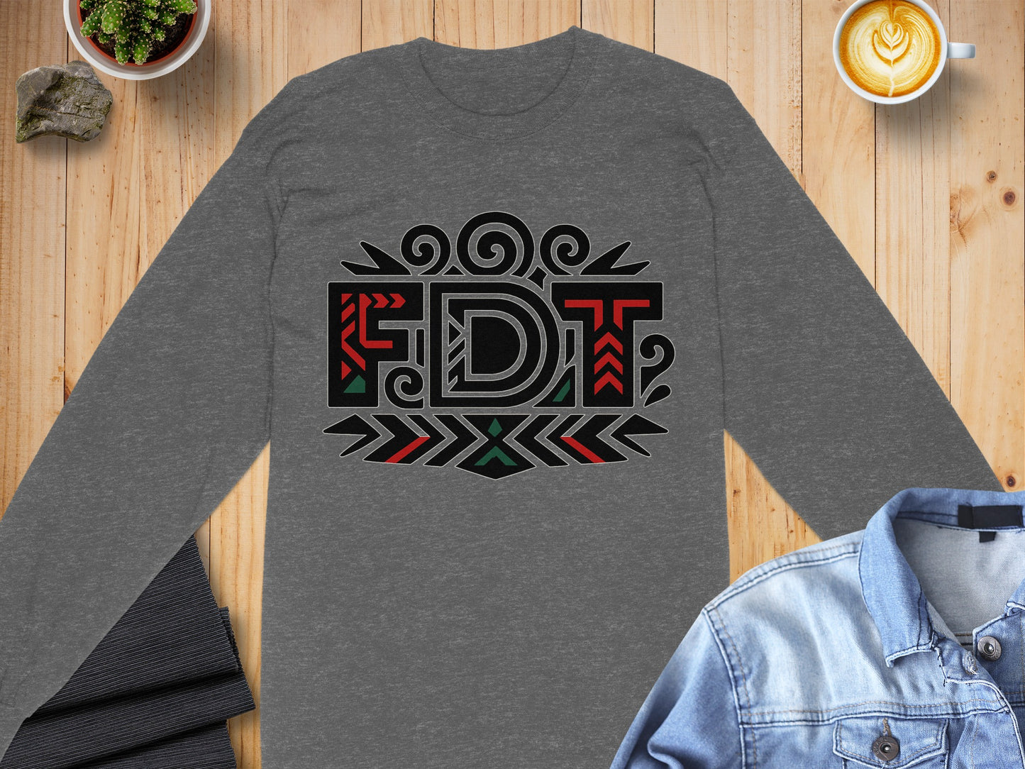 Long Sleeve Shirt Featuring Colorful FDT Design