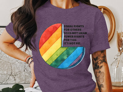 Rainbow Equal Rights Quote Pie Chart Shirt product