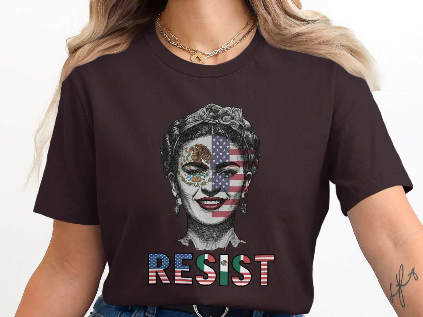 Resist American Flag Face Graphic T-shirt product type