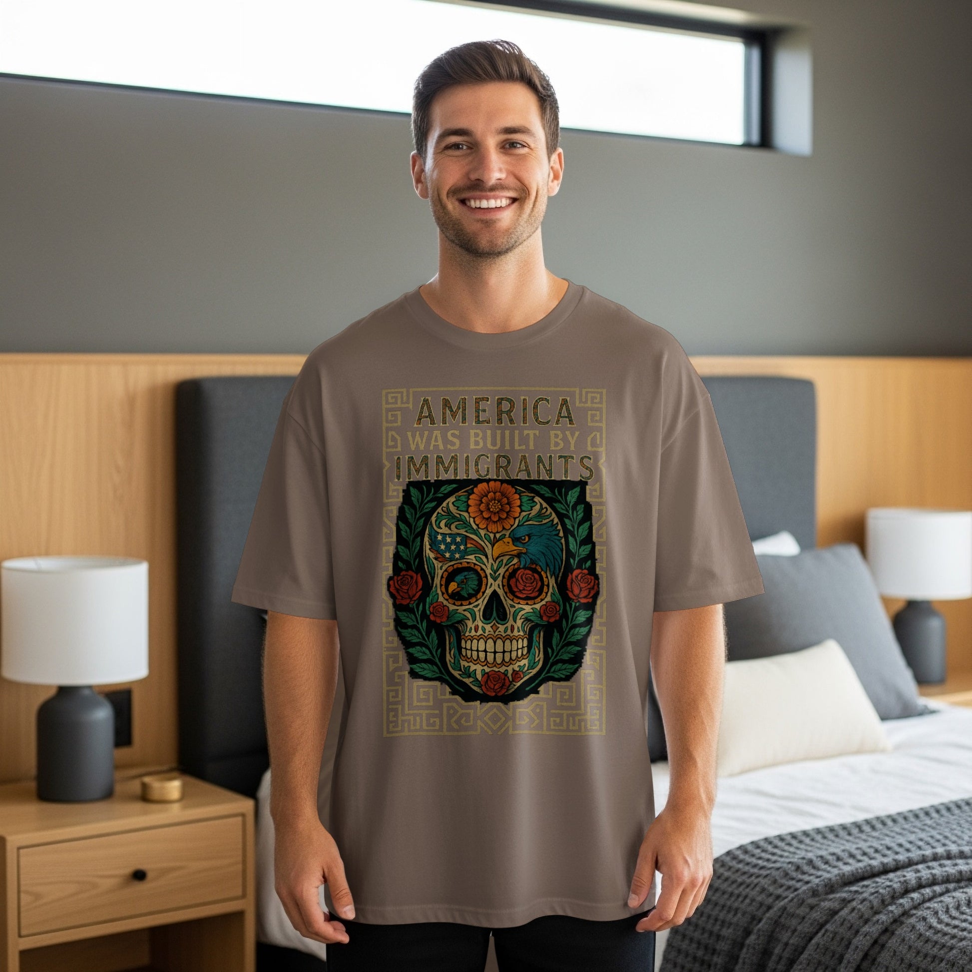 America Was Built By Immigrants Graphic Shirt