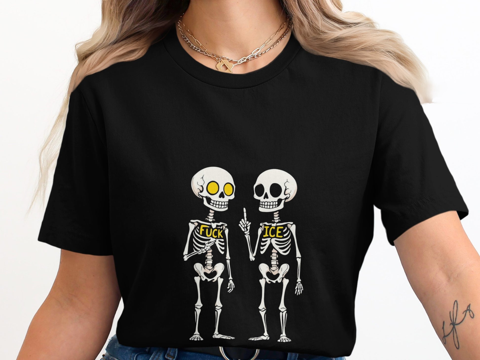 Skeletons Gesture Graphic Printed T-shirt product type