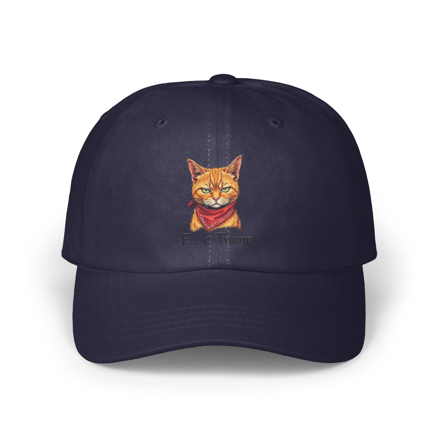 Stylish Navy Cap with Funny Cat Design Hat Product