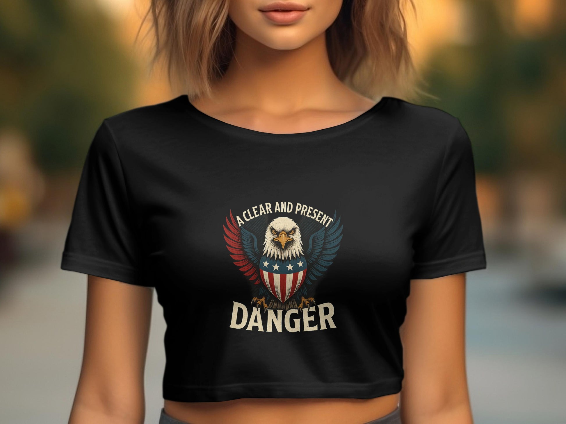 A Clear And Present Danger Printed Crop Top product