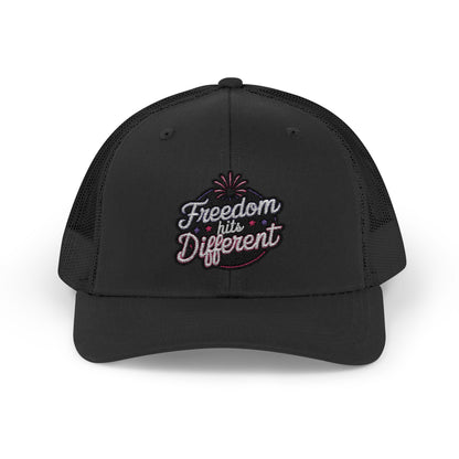 Freedom Hits Different Snapback Trucker Cap - Stylish Sportswear for Summer Activities