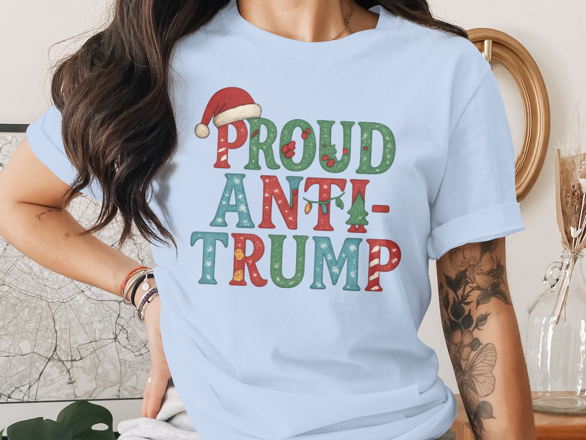 Proud Anti-Trump Holiday Graphic T-shirt