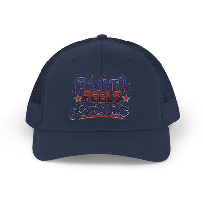 Fourth of July Celebration Snapback Cap - Patriotic Trucker Hat