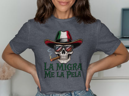 Stylish Graphic Tee with Cool and Bold Skull Print Shirt