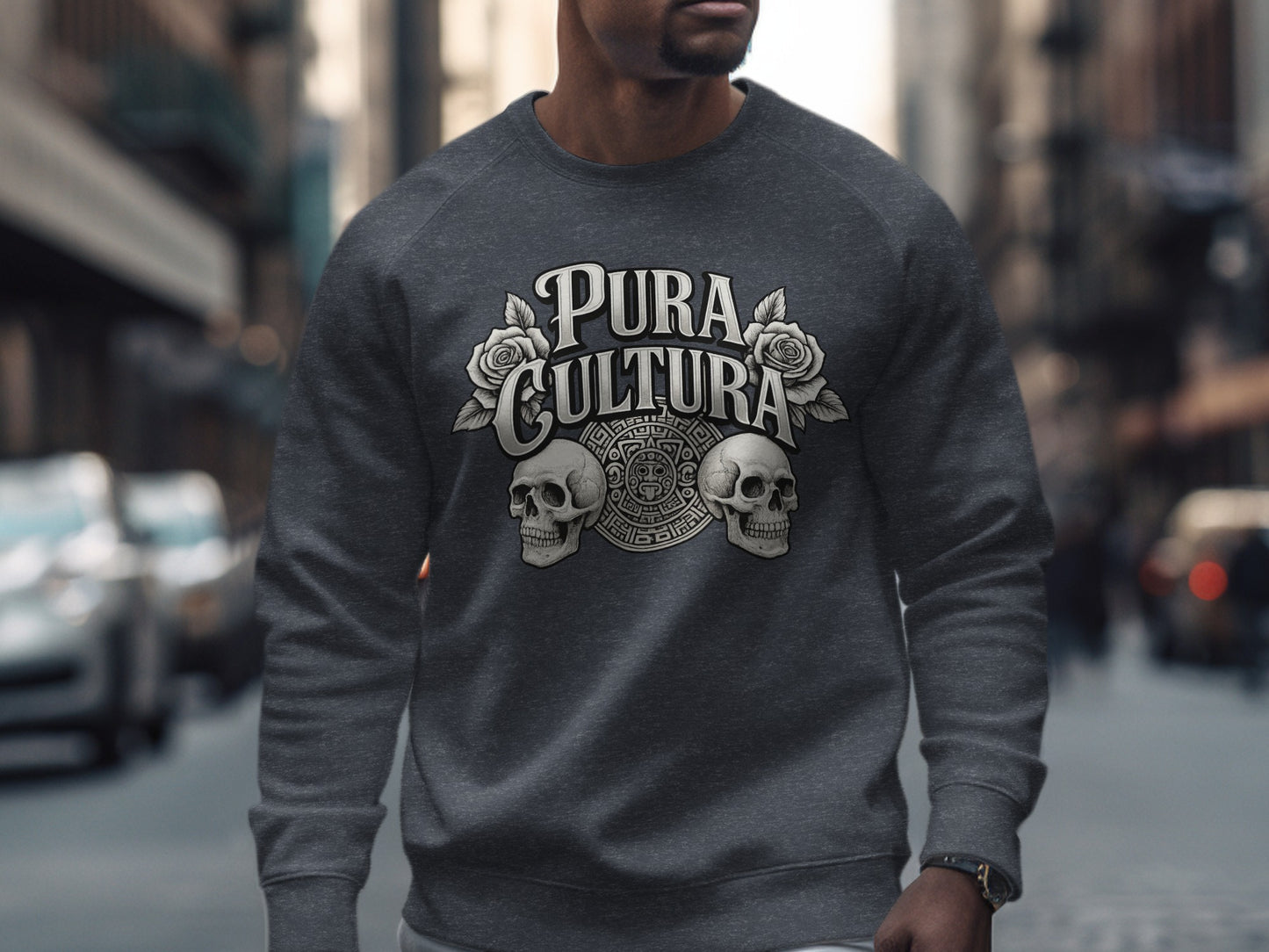Pura Cultura Skull Rose Print Sweatshirt product type