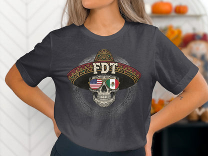 Dia De Los Muertos Skull with Glasses Shirt