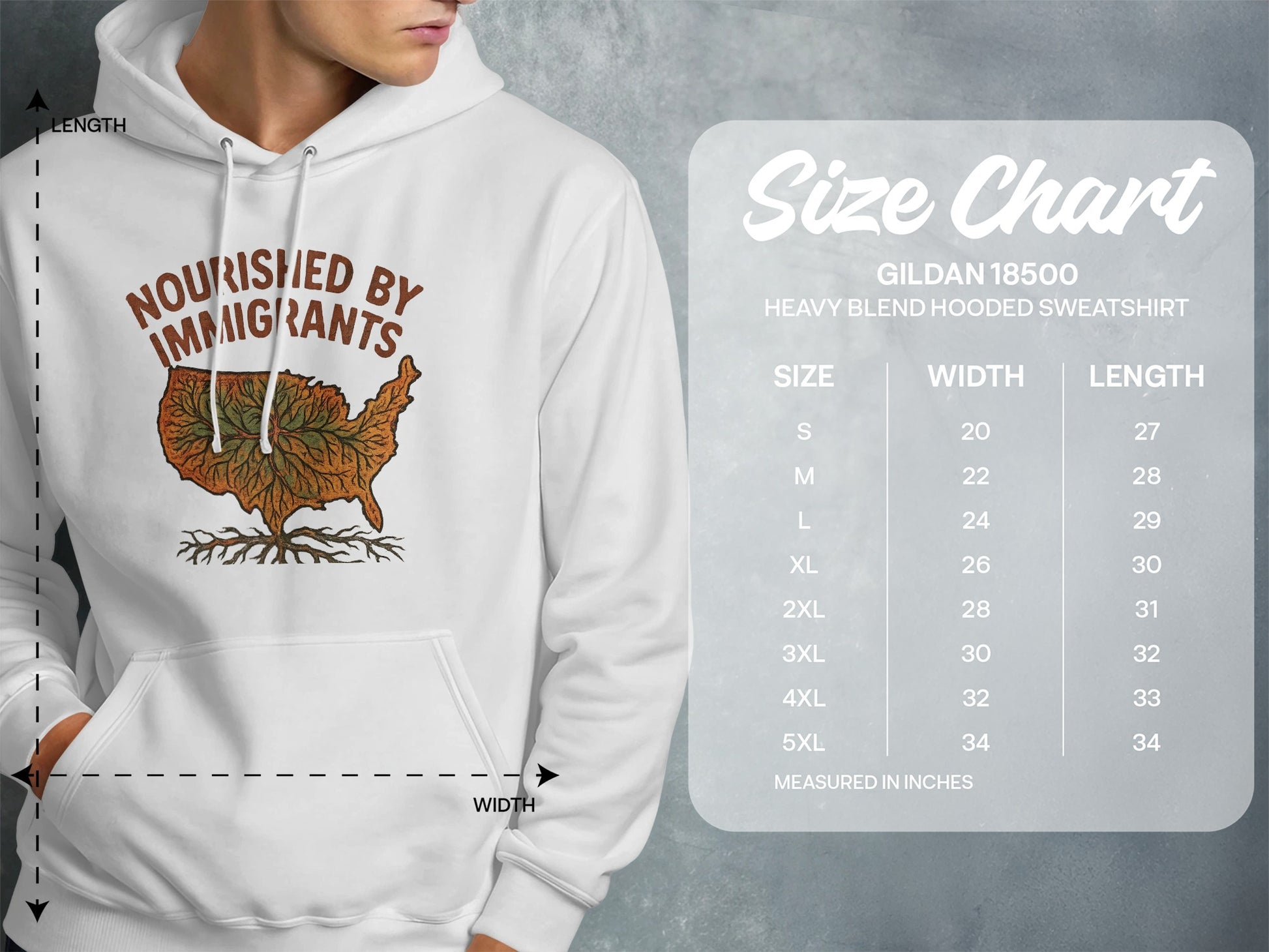 Nourished by Immigrants Hooded Sweatshirt product type