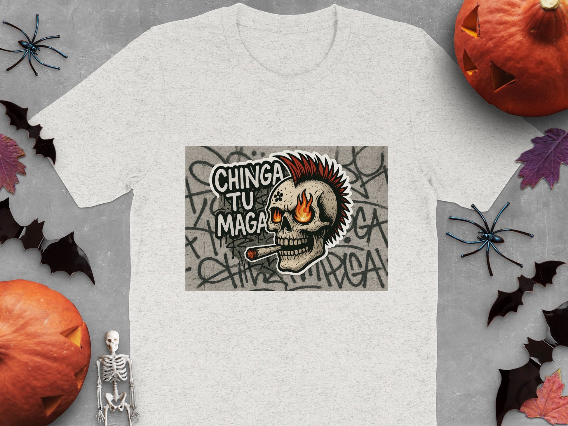 Unique Skull Artwork Halloween Design T-Shirt product