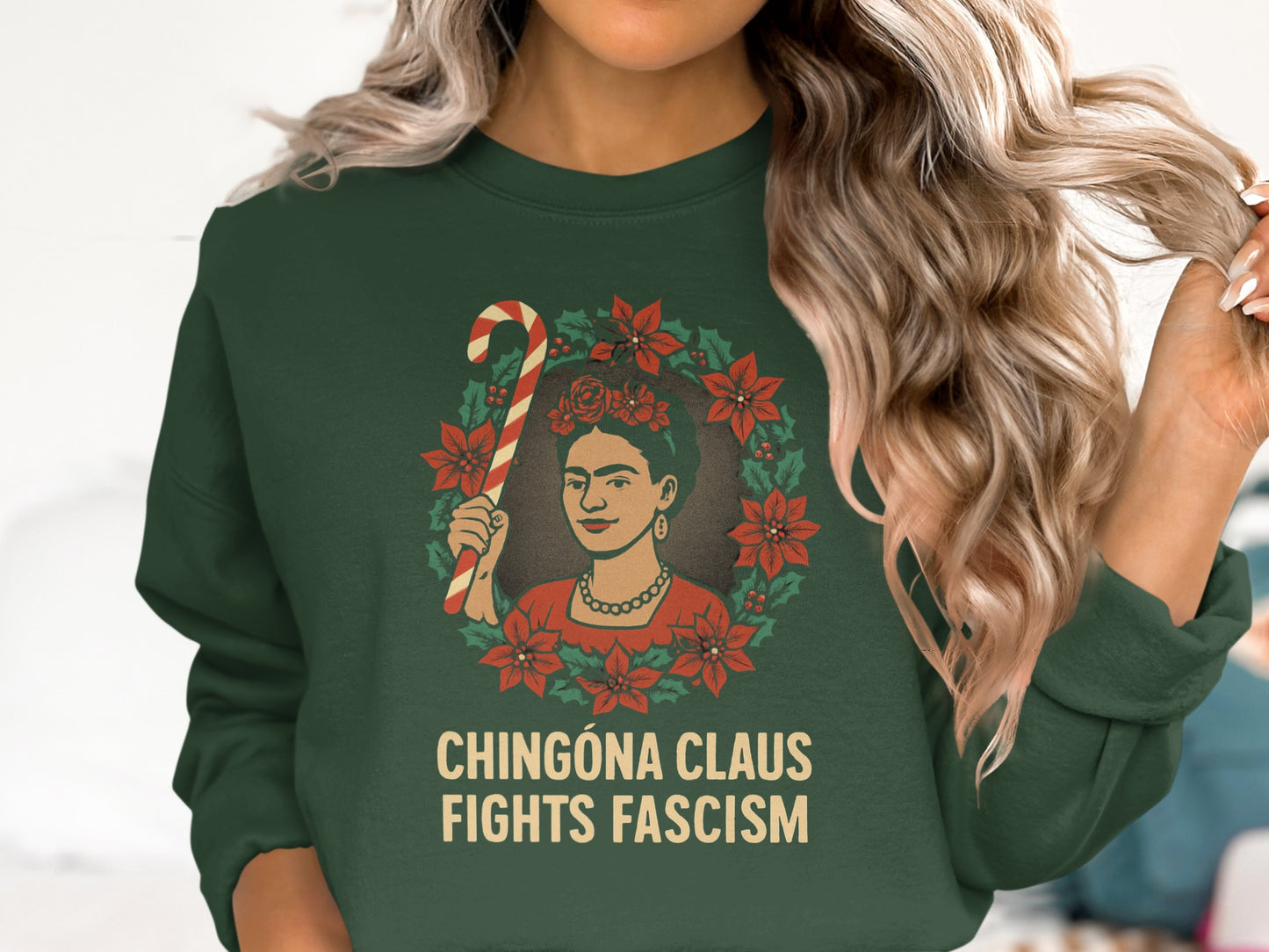 Chingóna Claus Fights Fascism Sweatshirt
