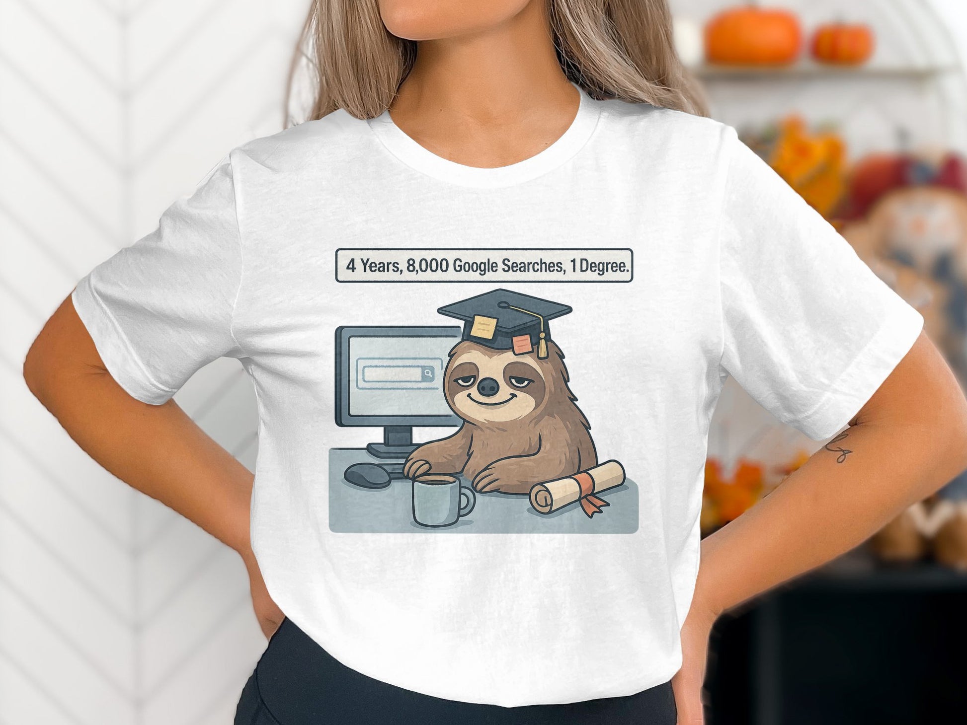 Cute Sloth Graduation Humor T-Shirt Product