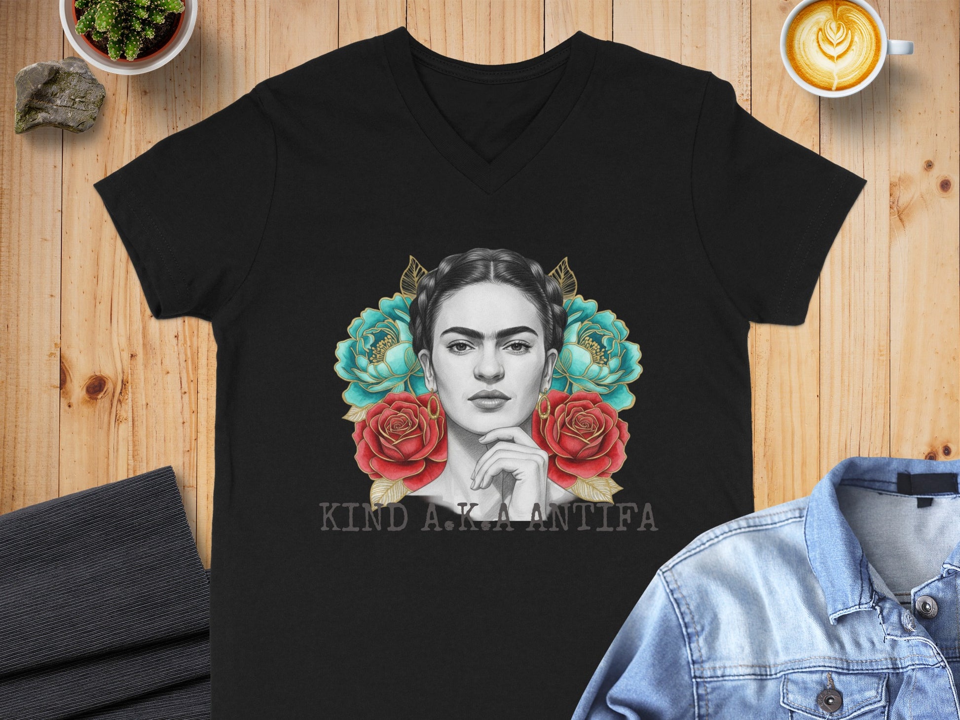 Kind A.K.A. Antifa V-neck T-shirt