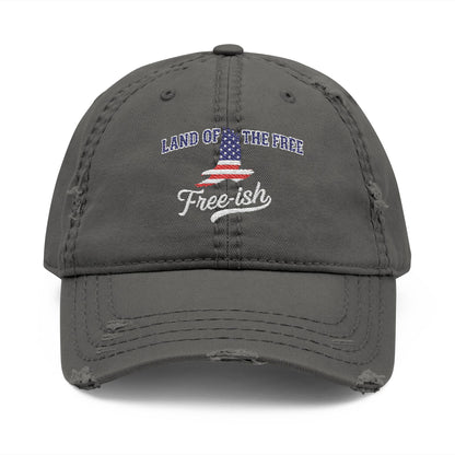 4th of July Hat Distressed Cat Dad Hat with Embroidery | Casual Fashion, Gifts for Cat Lovers, Outdoor Style, Father's Day, Everyday Wear