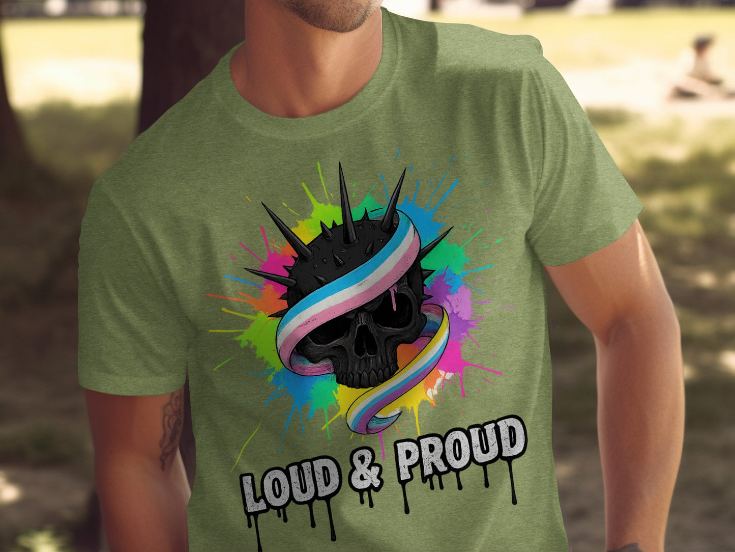 Loud and Proud Skull Design Graphic Tee product