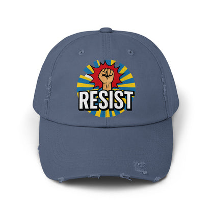Empowerment Resist Graphic Embroidered Distressed Hat product type