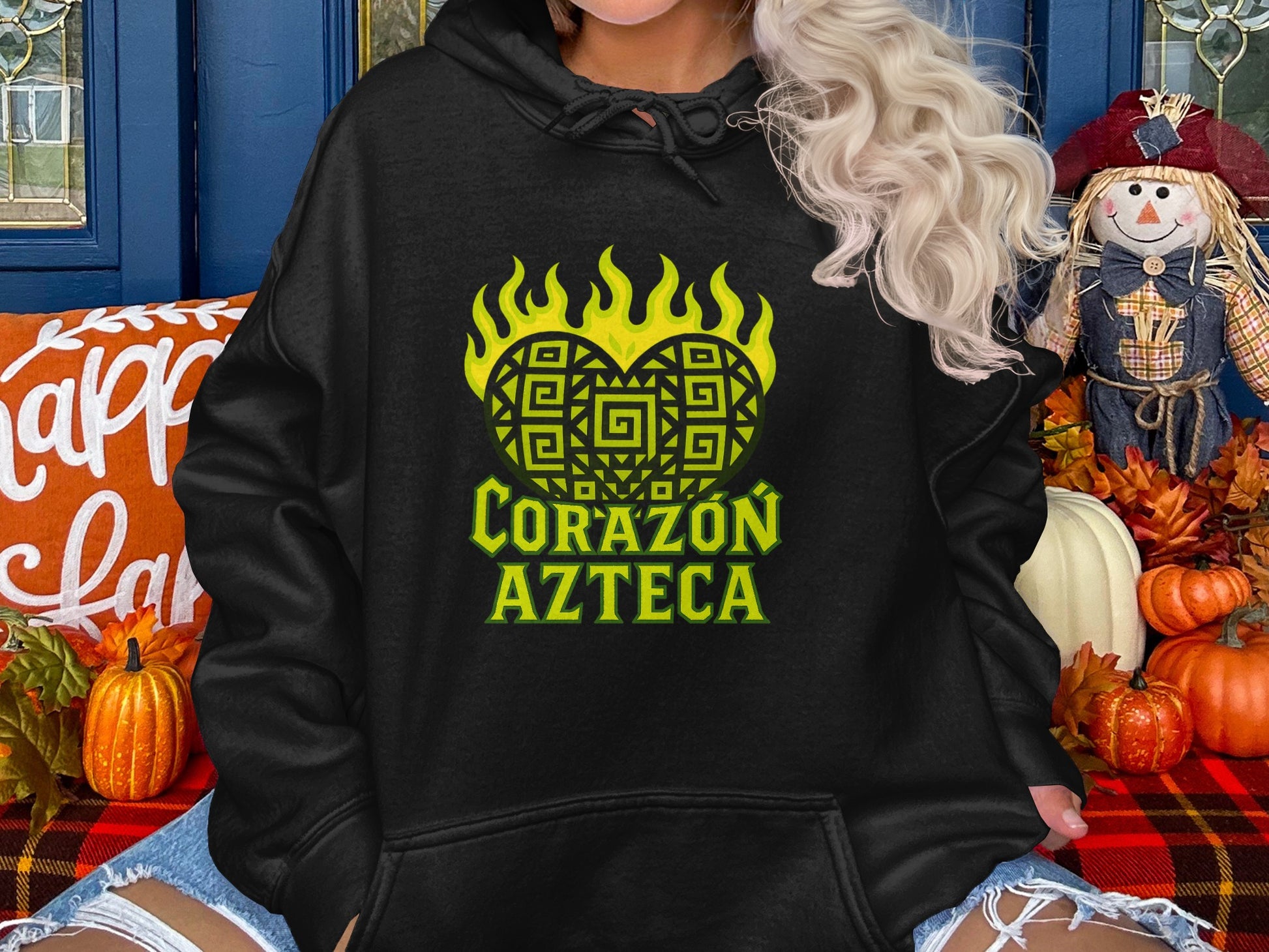 Corazón Azteca Harajuku Style Hoodie Sweatshirt product type