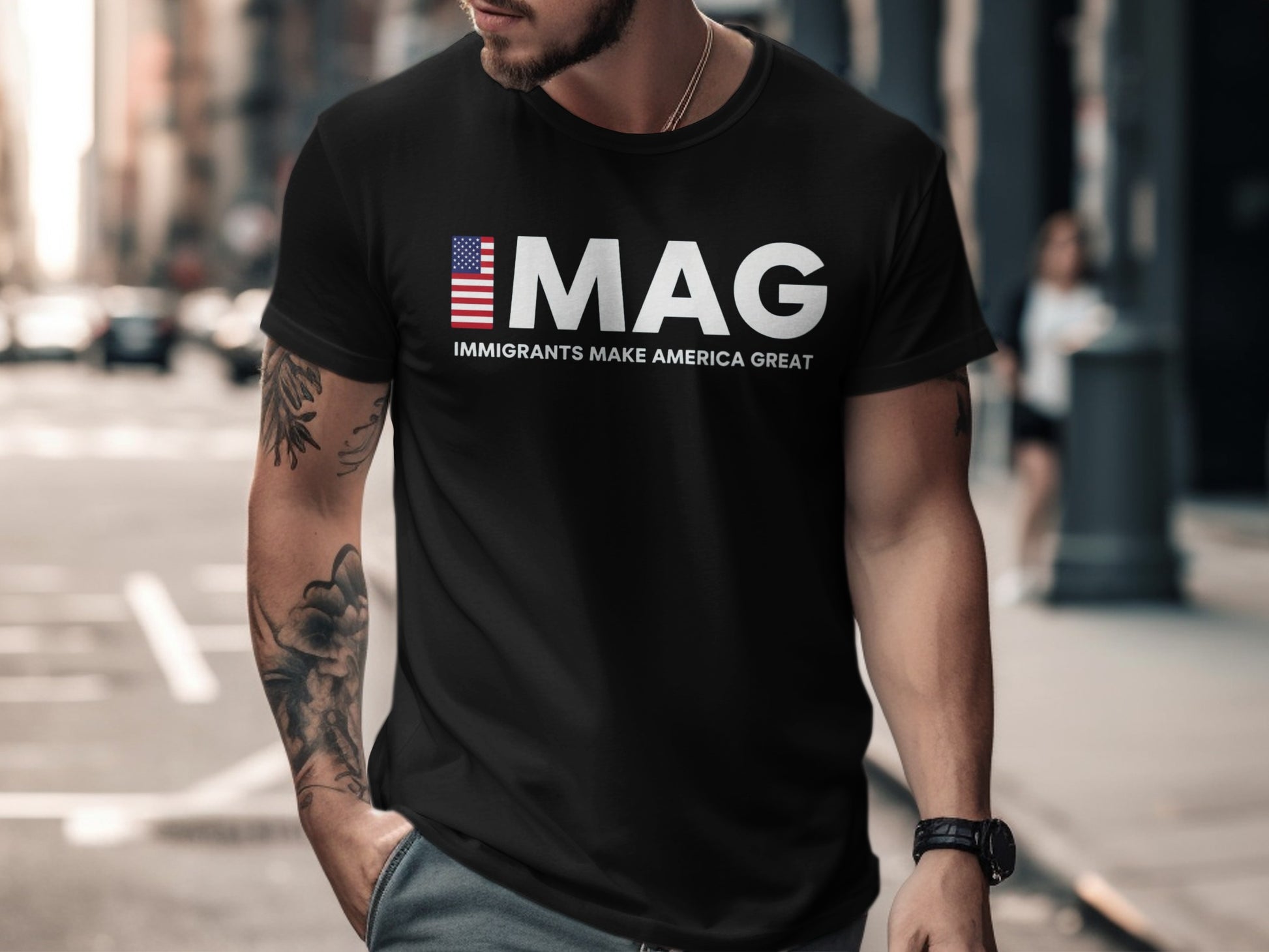 IMAG Immigrants Make America Great T-shirt product