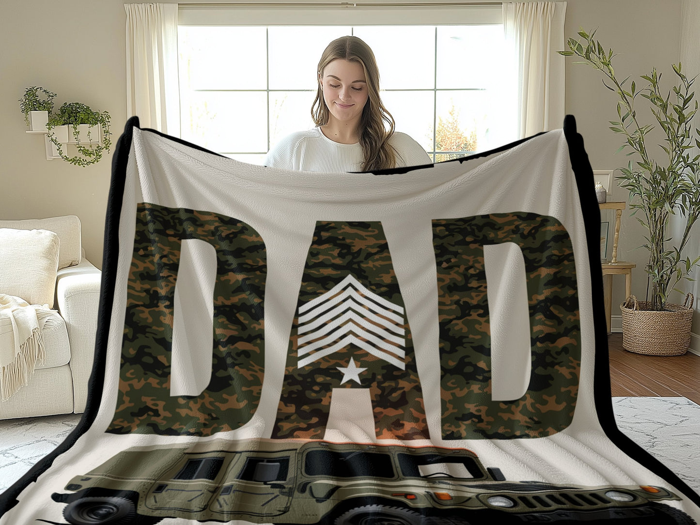 Camo Dad Military Appreciation Blanket product