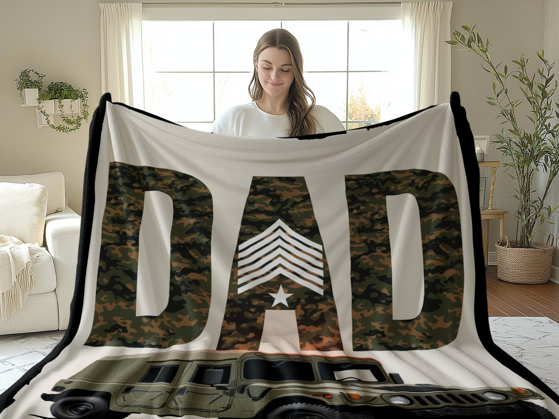 Camo Dad Military Appreciation Blanket product