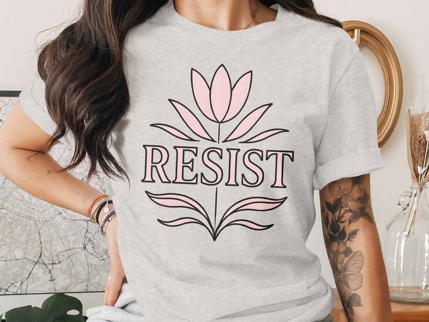 Empowering Resist Floral Graphic T-Shirt product
