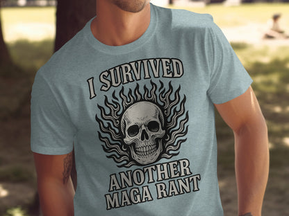 I Survived Another Maga Rant Skull T-Shirt Product