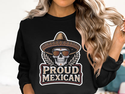 Proud Mexican Skull with Sombrero Sweatshirt product
