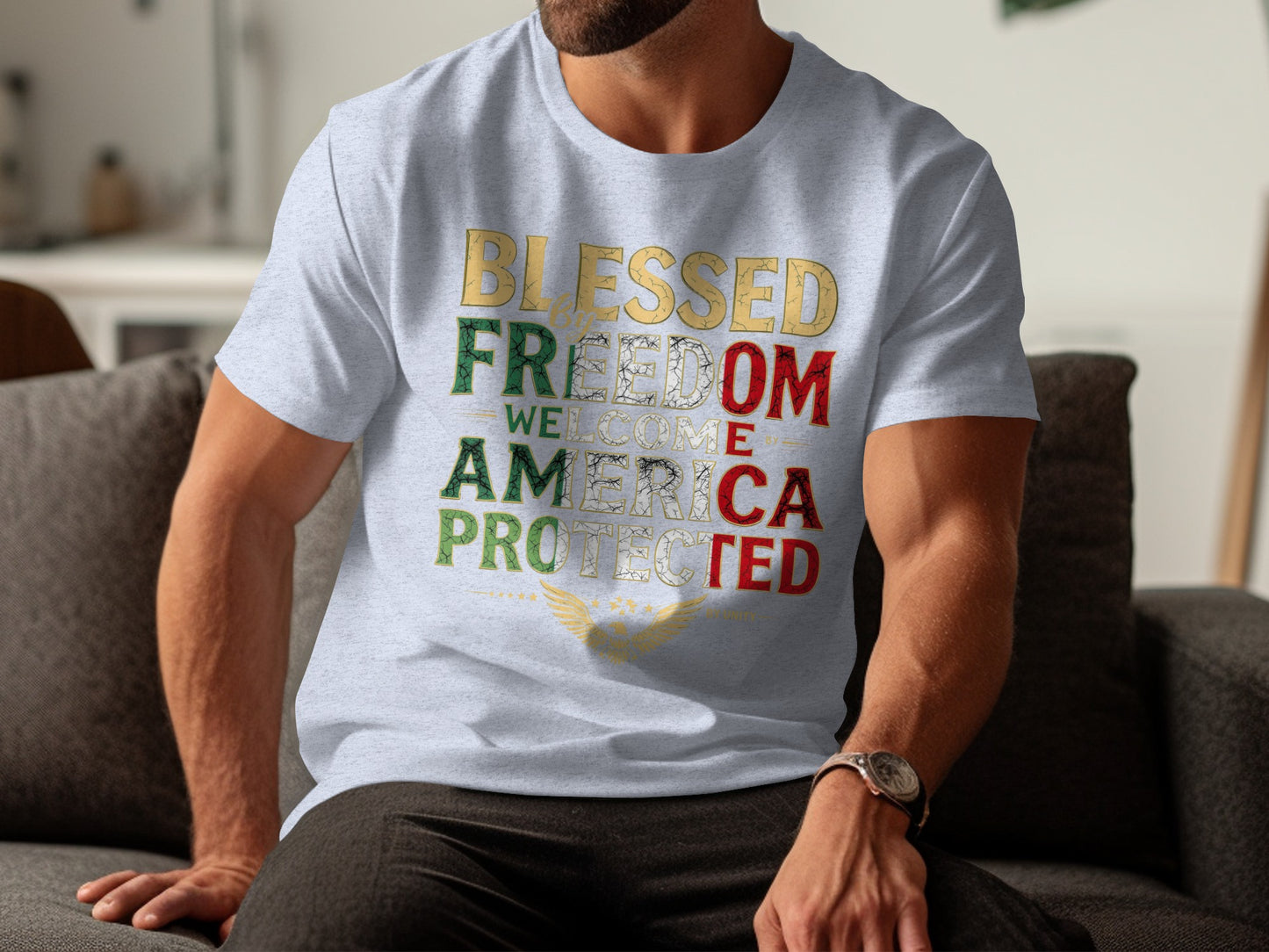 Blessed Freedom Welcome America Protected product type