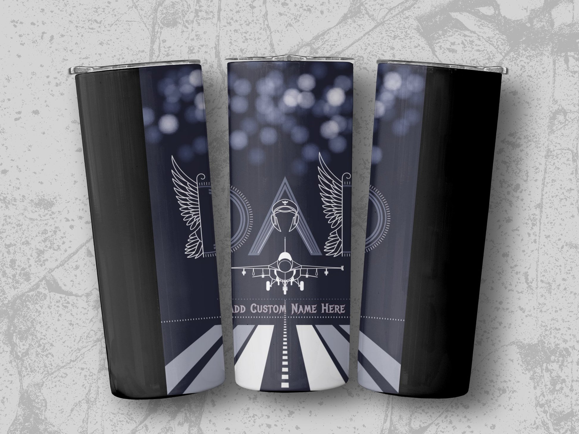 Personalized Aviation Design Custom Name Tumbler product