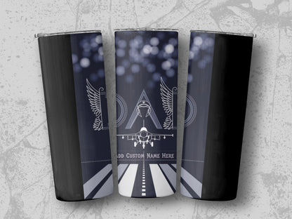 Personalized Aviation Design Custom Name Tumbler product