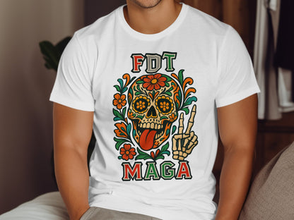 Skull Floral Design FDT MAGA Printed T-shirt product type